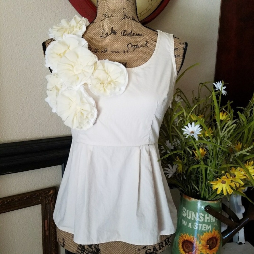 Floreat for Anthropologie floral peplum